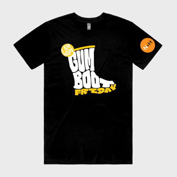 Men's Black Staple Tee Yellow Thumbnail